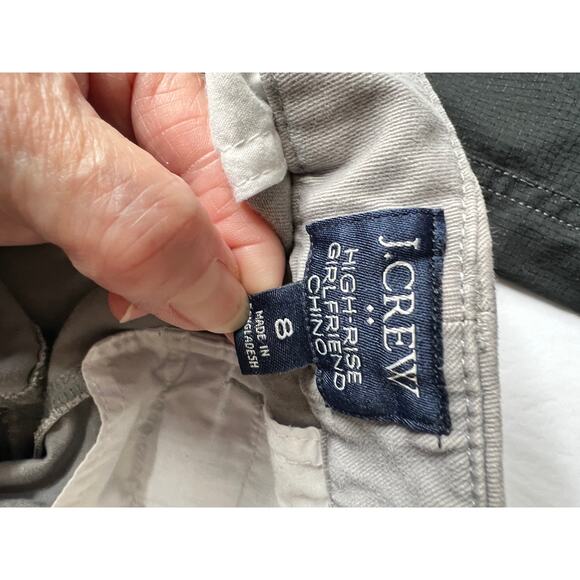 J.Crew chino pants gray size 8 zip-fly pockets straight buisness casual - Picture 6 of 9